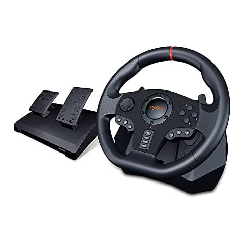 PXN Gaming Steering Wheel, V900 Xbox Steering Wheel with Pedals, 270/900° PS4 Steering Wheel PC Racing Wheel, Vibration Feedback Wheel for PC, PS3, PS4, Xbox One, Xbox Series X|S and Switch Cover