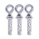 nrhnrhh Perno de expansión de anillo de elevación, tornillo autorroscante de expansión de Metal, tapón de taladro, anclaje de pared espinoso, perno de expansión interior de anillo de elevación(10x60mm