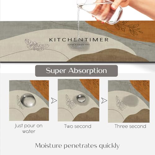 Image of Glaceon Farmhouse Kitchen Mats for Floor 2 Piece Set Kitchen Rugs and Mats Non Skid Comfort Kitchen Standing Mat for Bedroom Laundry Room (ASM13)