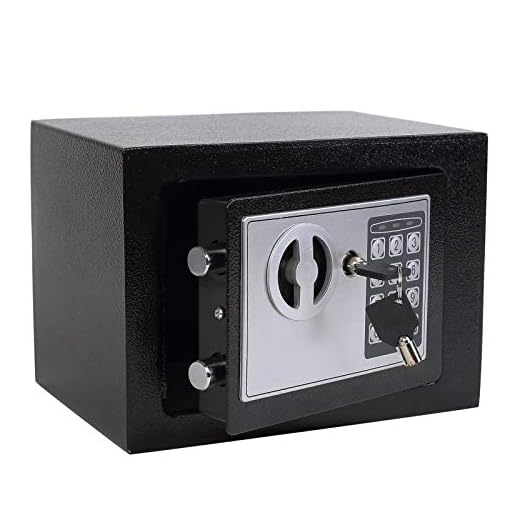 Yuanshikj Electronic Deluxe Digital Security Safe Box Keypad Lock Home Office Hotel Business Jewelry Gun Cash Use Storage money (Black 1)