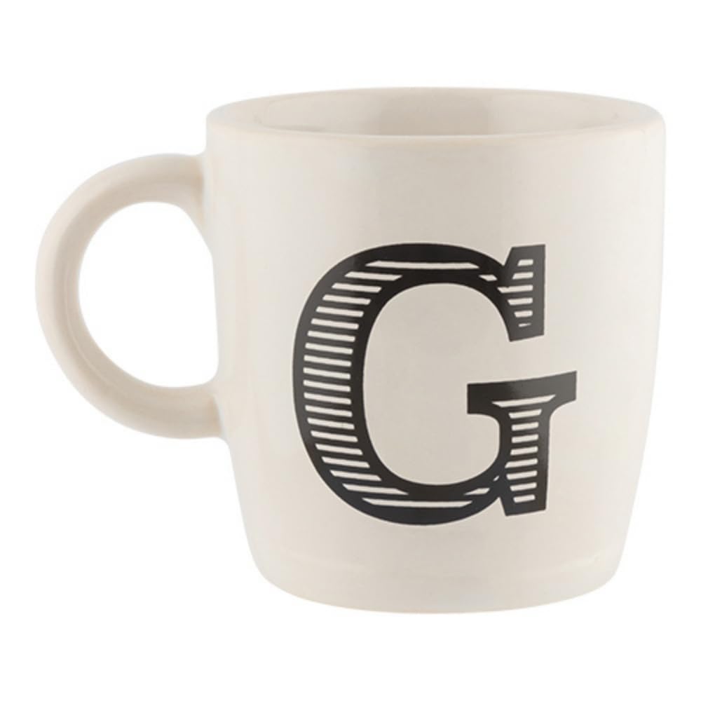FabFinds Hugga Mug with Initials Classic Ceramic Mug Large Gift Coffee Cups 330ml (G)