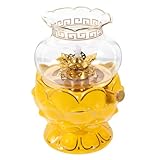 Lampe à pétrole en forme de lotus : un grand accessoire de culte de bouddha, pour un usage votif ou bouddhiste, lampe à huile de temple