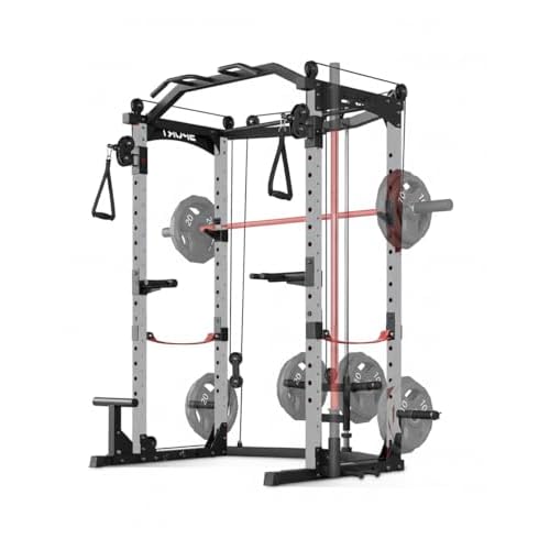 GarveeLife Power Cage, Multi-Functional Power Racks for Home Gym with Cable Crossover System, 1600 LBS Weight Capacity Fitness Squat Rack for Strength Workout with More Training Attachment,