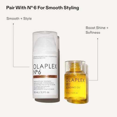 Olaplex No. 7 Bonding Oil, Concentrated High Shine Oil, Heat Protectant, Visibly Smooths & Softens Hair, Added Color Vibrancy, Up to 72 Hour Frizz Control, For All Hair Types, 1 fl oz — view 9