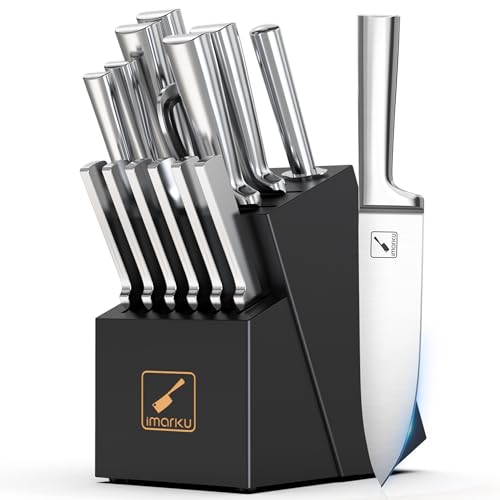 imarku 15-Piece High Carbon Stainless Steel Knife Set