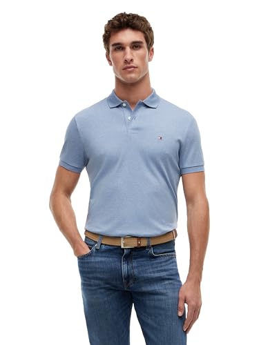 Image of Tommy Hilfiger Mens Short Sleeve Casual Polo Shirts in Regular Fit with Liquid Cotton