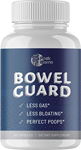 Peak Biome: Bowel Guard - Plant-Based Active Digestive Enzyme Supplements With Probiotics - Probiotic Digestion Aid - For Bloating And Gas - 30-Day Supply - Paleo - Keto - 60 Ct #TOP27