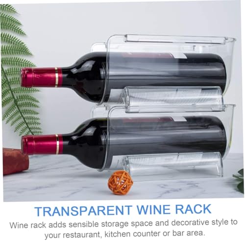 Soporte para botellas de vino de acrílico transparente miniatura 4