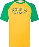 Atardecer Revestimiento Shirtinstyle Camiseta Raglan Carnaval Revestimiento para Brazos! Disfraz De Carnaval Revestimiento, S-XXL - Verde Amarillo, XXL