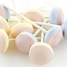 Snackadilly Double Lollies Retro Fruit Flavored Hard Candy, 50 Lollipops Per Bag, Orange Lemon Cherry Blue-Raspberry
