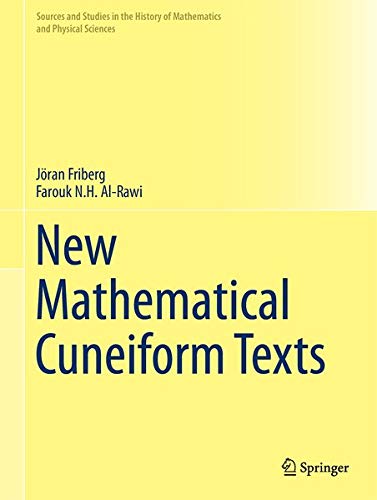 Buy New Mathematical Cuneiform Texts — BookShops.in