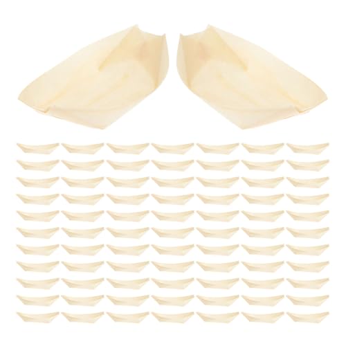 Plato de Sushi Multifunción de Madera Desechable en Forma de Barco 2