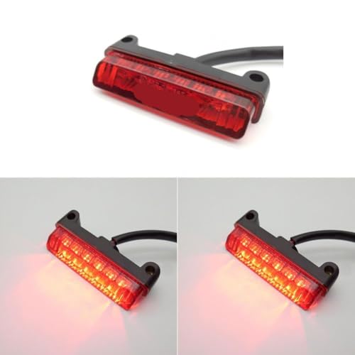 Luz trasera de motocicleta universal para rutas todoterreno e intermitente de placa 5