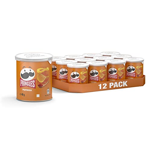 Pringles Sweet Paprika | Paprika Chips | 12 kleine Dosen fĂĽr unterwegs (12 x 40g)