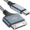 Herfair Adaptador de 30 pines a USB C, cargador para iPod, cable de datos trenzado de nailon de carga rápida, cargador de próxima generación compatible con iPhone 4/4s/3G/3Gs, iPad 1 2 3, iPod Touch 4