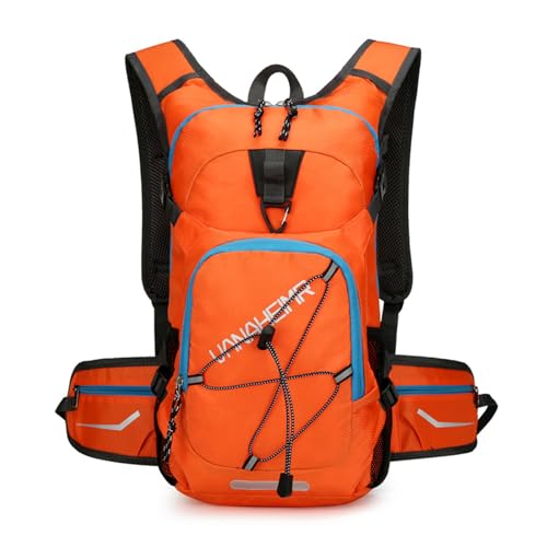 PORRASSO Zaino da Trekking 18L Zaino Impermeabile Leggero Hiking Backpack per Donna Uomo Campeggio Ciclismo Arrampicata Sport Arancia
