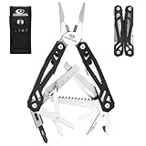 Mossy Oak 22-in-1 Multi-Tool Pliers Includes Carry Bag |Stainless Steel Multifunctional Tool Featuring A Wire Cutter, Bottle Opener, and Screwdriver | Perfect for Camping and Maintenance | Black - Image 1