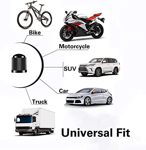10 pcs Tyre Valve Caps, Universal Dust Cap - Black Stem Caps - Used On Car Tyres, Bikes, Bicycles, Motorbik - Image 3