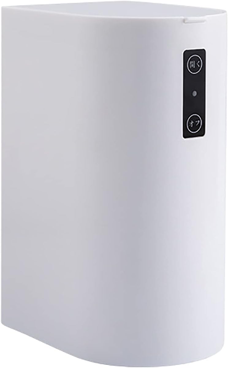 Smart Sensor Touch Screen Trash Can, Mini Office Makeup Car Lazy Storage Bucket Plastic Wastebasket with Removable Inner Bucket Automatic Touchless Trash