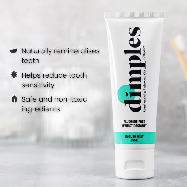 Dimples Hydroxylapatit-Zahnpasta, remineralisierend, englische Minze, 75 ml – Ansicht 5