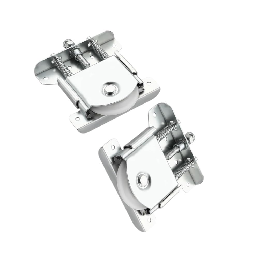 2 Roulettes Rigides Pour Porte Coulissante De Placard – Acier Carbone, Montage Sur Plaque