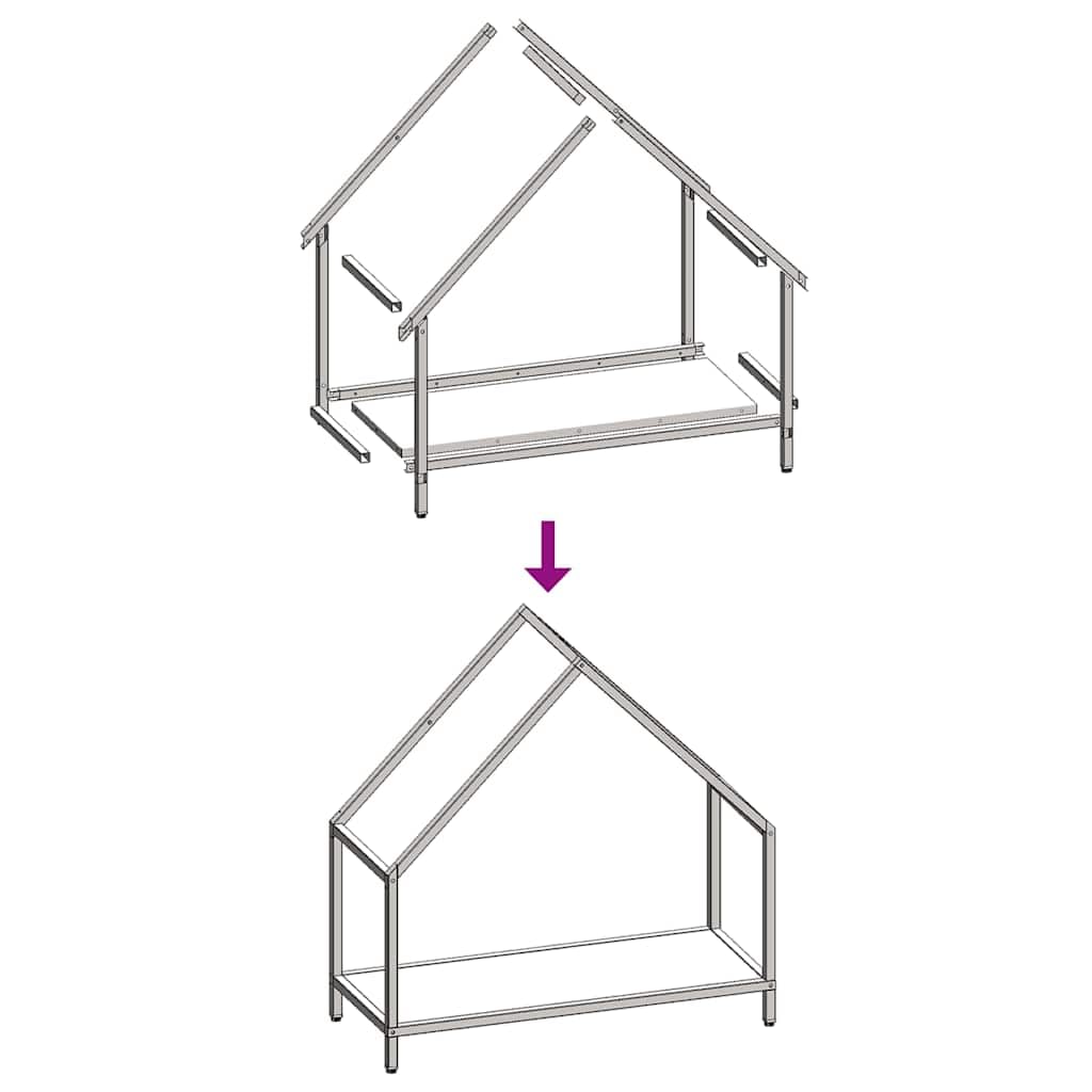 Estantería para leña antracita de acero laminado en frío, 60 x 25 x 60 cm, soporte apilable para leña, con capacidad de carga de 100 kg, para guardar leña, salón, estufa de leña