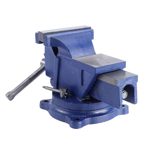 Mikikit Heavy Duty All-Steel Bench Vise 4-Inch Jaw Manual Table Clamp for Woodworking DIY Crafts and Jewelry Making for Home Use and Workshop