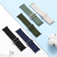 IMIVIO Sport Band Kompatibel mit Apple Watch Armband 45mm 46mm 44mm 49mm 42mm Damen Herren, Schmutzabweisend Nylon Elastisch Loop für iWatch Series 11 10 9 8 7 6 5 4 3 SE Ultra 3 2 1, Polarstern – Ansicht 8