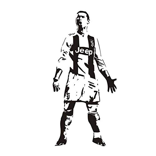 Adhesivos De Pared Chicos Adhesivo De Pared Real Madrid Cristiano Ronaldo Cr7 Fútbol Adhesivos De Pared Para El Dormitorio Home Wall Diy Poster Stickers 42X89Cm Cover