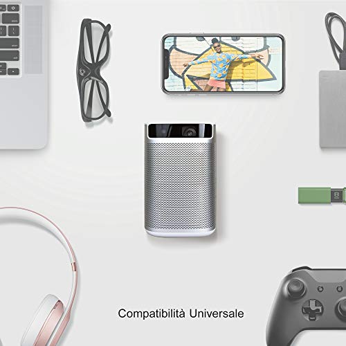 XGIMI MOGO proyector portatil Intelligente, 210 ANSI Lumen, Proyector LED, Mini proyector con Android TV 9.0, Youtube y más de 4000 Aplicaciones lección en línea