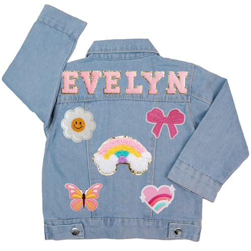 Custom Toddler Denim Jacket with Name, Personalized baby Jean Jacket, Personalized Baby Gifts for Girl Boy
