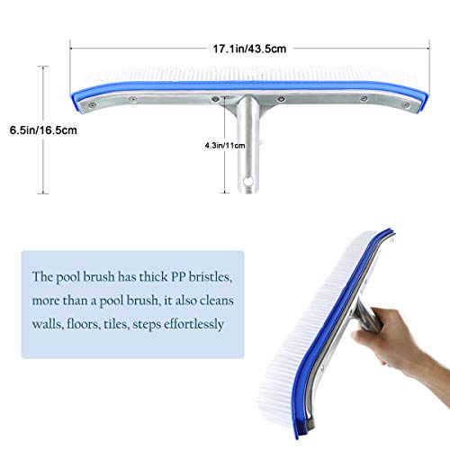 image for TOPNEW Pool Skimmer Net and Pool Brush Heavy Duty Swimming Pool Cleani