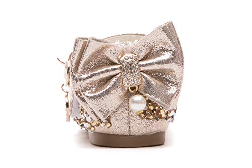 Girl's Adorables Mary Jane Flats Ankle Strap Glitter Ballerina Princess Shoes (Toddler/Little Girls)3
