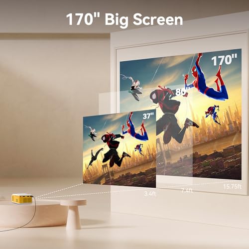 Mini Projector Portable Projectors with Wifi & Bluetooth Outdoor Projector - image 6