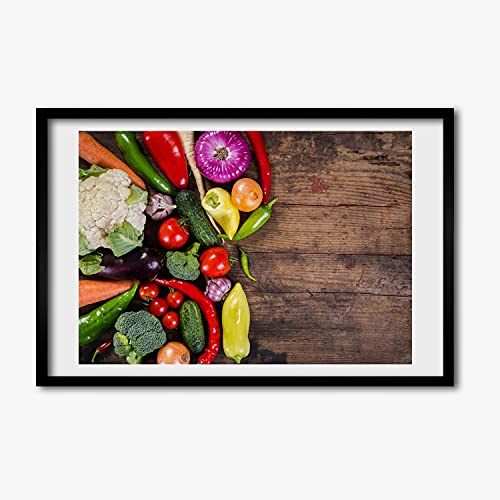 Cadre photo 60x40 cm Tulup pour habiller un mur vide avec une affiche de légumes