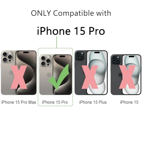 Image of FanTEK Phone Case Compatible with iPhone 15 Pro 6.1 Inch, Magnetic Case Clear Protective Bumper Hard Back Cover