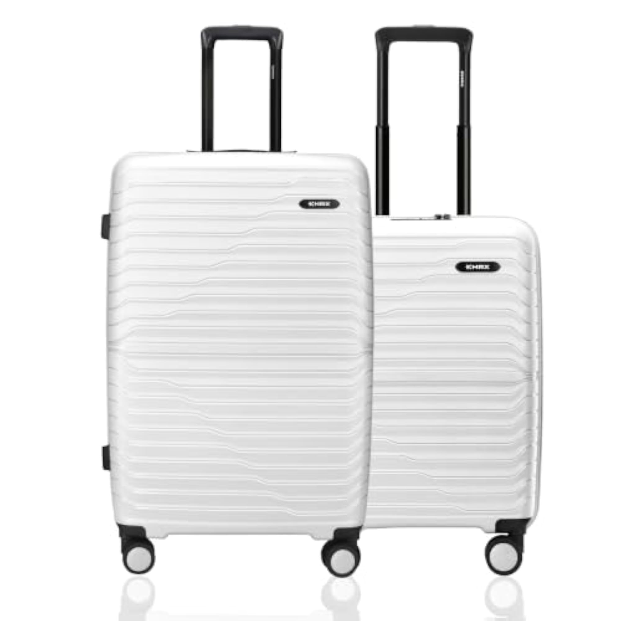 Kyoto 2-Piece Luggage Set White Polypropylene Hard Shell Suitcase