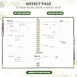 Undated Weekly Planner, A5 To Do List Notebook 53 Weeks Planning Hardcover Weekly Goals Planner with 24 Self-Adhesive Monthly Tabs for Daily life, Work, College - Image 4