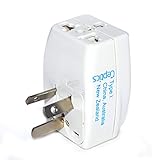 Ceptics 3 Outlet Travel Adapter Plug Type I for Australia, New Zealand