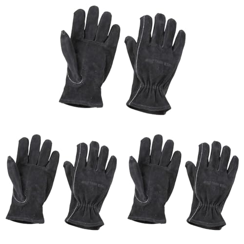 キャプテンスタッグ(CAPTAIN STAG) アウトドア キャンプ BBQ 手袋 レザーグローブ 牛革 ブラック UG-3279