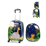 *Léger et Facile à Transporter* La valise enfant et le sac à dos pèsent 2,5 kg et sont équipés d'une poignée renforcée et de 4 roues universelles silencieuses pour le transport en avion, ainsi que de bretelles plus larges pour rendre le sac à dos plus confortable.