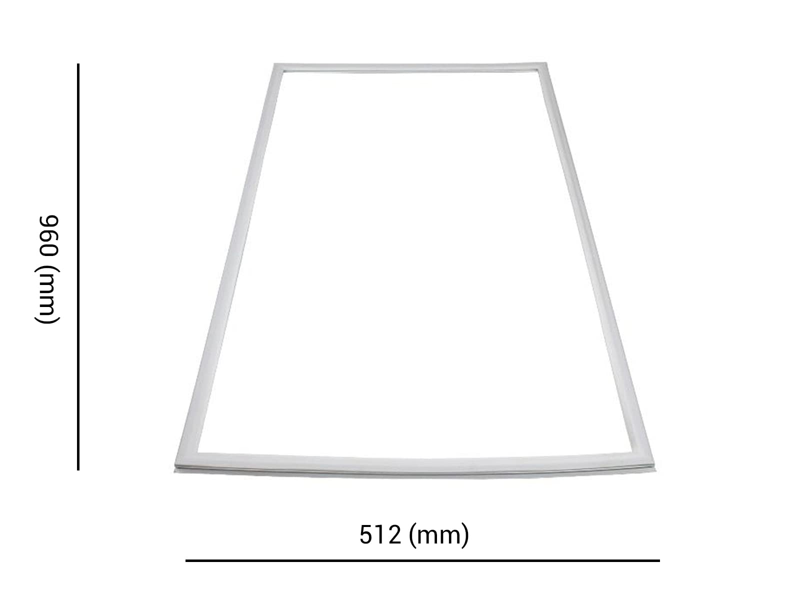 Guarnizione Porta per Frigoriferi Adatto per Ariston Indesit Hotpoint, Dimensioni 960x512 (mm), 481010649585, per Modelli BCB7030AA BF1801EF1 ART6600A+ CO190A+ KGIE1182A+