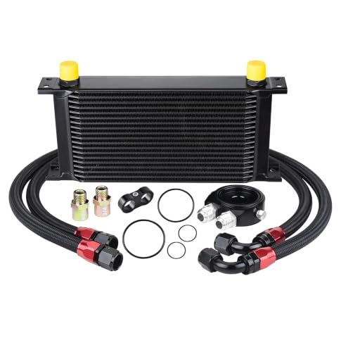 Image of EVIL ENERGY 19 Row Oil Cooler Kit, 10AN Engine Cooler Radiator Universal