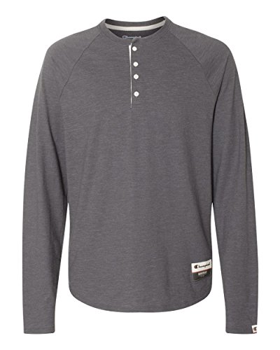 Champion Originals Slub Henley M Charcoal Heather