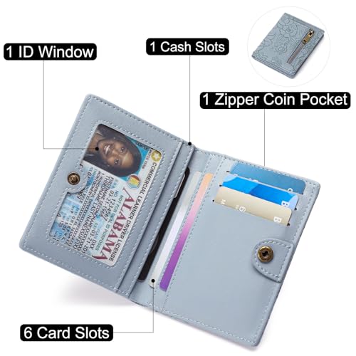 Image of FALAN MULE Small Wallets Woman Slim RFID Blocking Mini Credit Card Holder