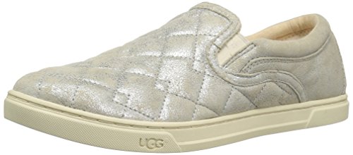 UGG Women s Fierce Deco Quilt Stardust Fashion Sneaker, Silver, 10 M US