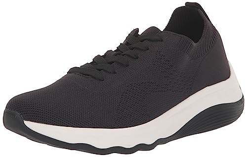 Clarks Women's Circuit Tie Oxford, Black Knit, 7.5