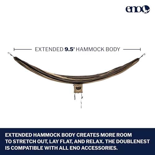 Image of ENO, Eagles Nest Outfitters DoubleNest Lightweight Camping Hammock, 1 to 2 Person, Special Edition Colors, ATC