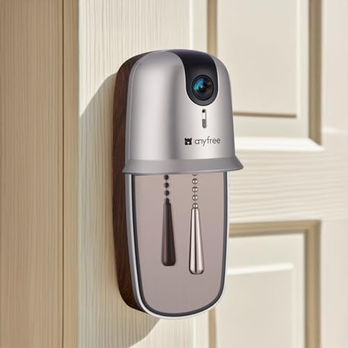 anyfree 2025 Wireless Video Doorbell with Solar AI Motion
