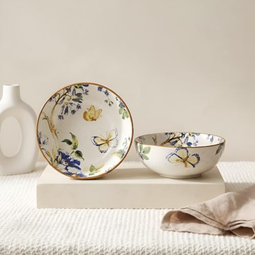 Image of SNS Neelanjali Ceramic Serving Bowl Set of 2 | Salad, Soup, Curry & Snack Bowls